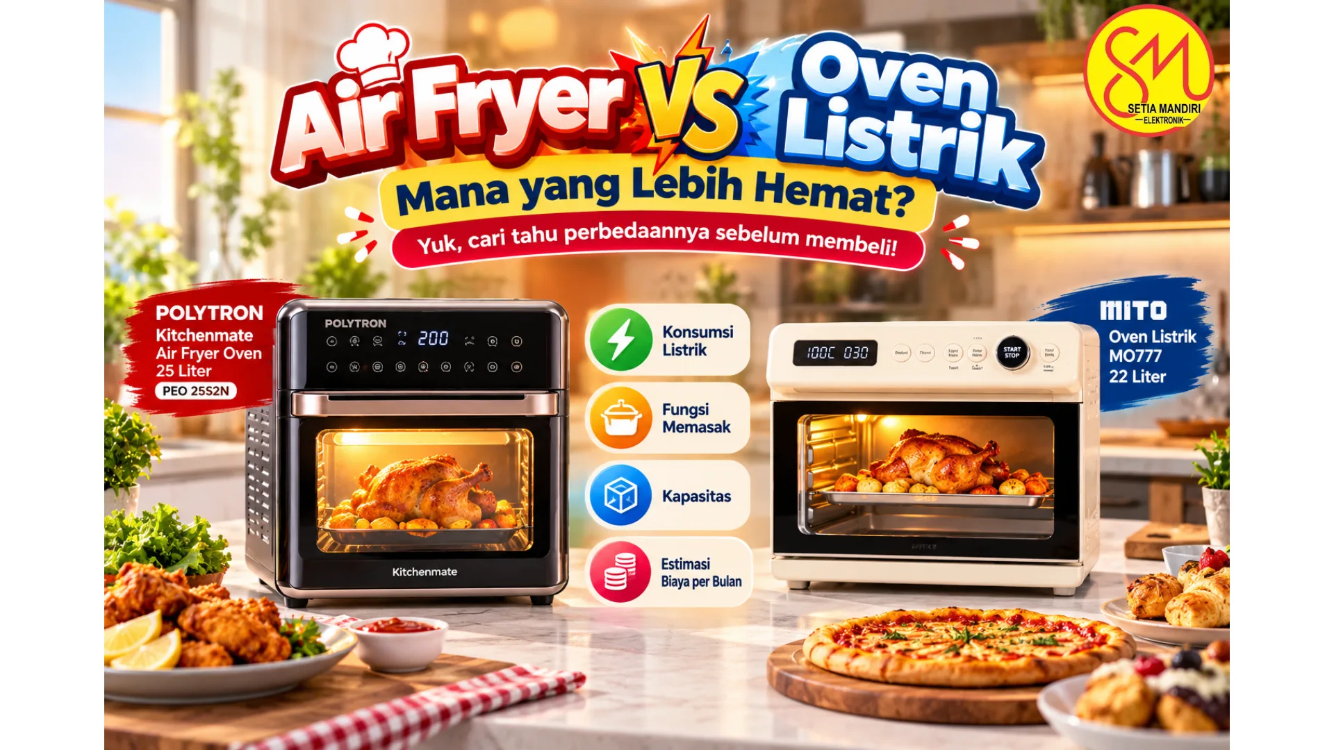 Air Fryer vs Oven Listrik: Mana yang Lebih Hemat Listrik dan Cocok untuk Dapur Rumah?