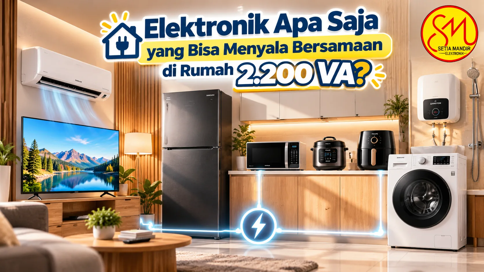 Listrik Rumah 2.200 VA Bisa Pakai Elektronik Apa Saja Bersamaan?